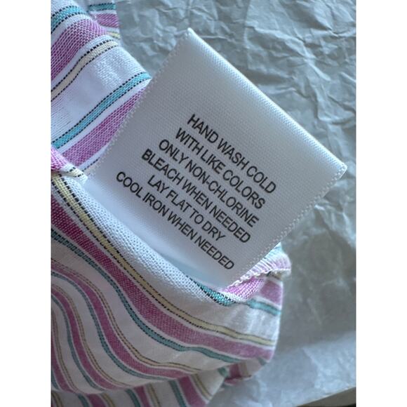 ModCloth Professional Pizzaz Striped Bell Sleeve Button Up Blouse Top XXS NWT - Picture 9 of 11